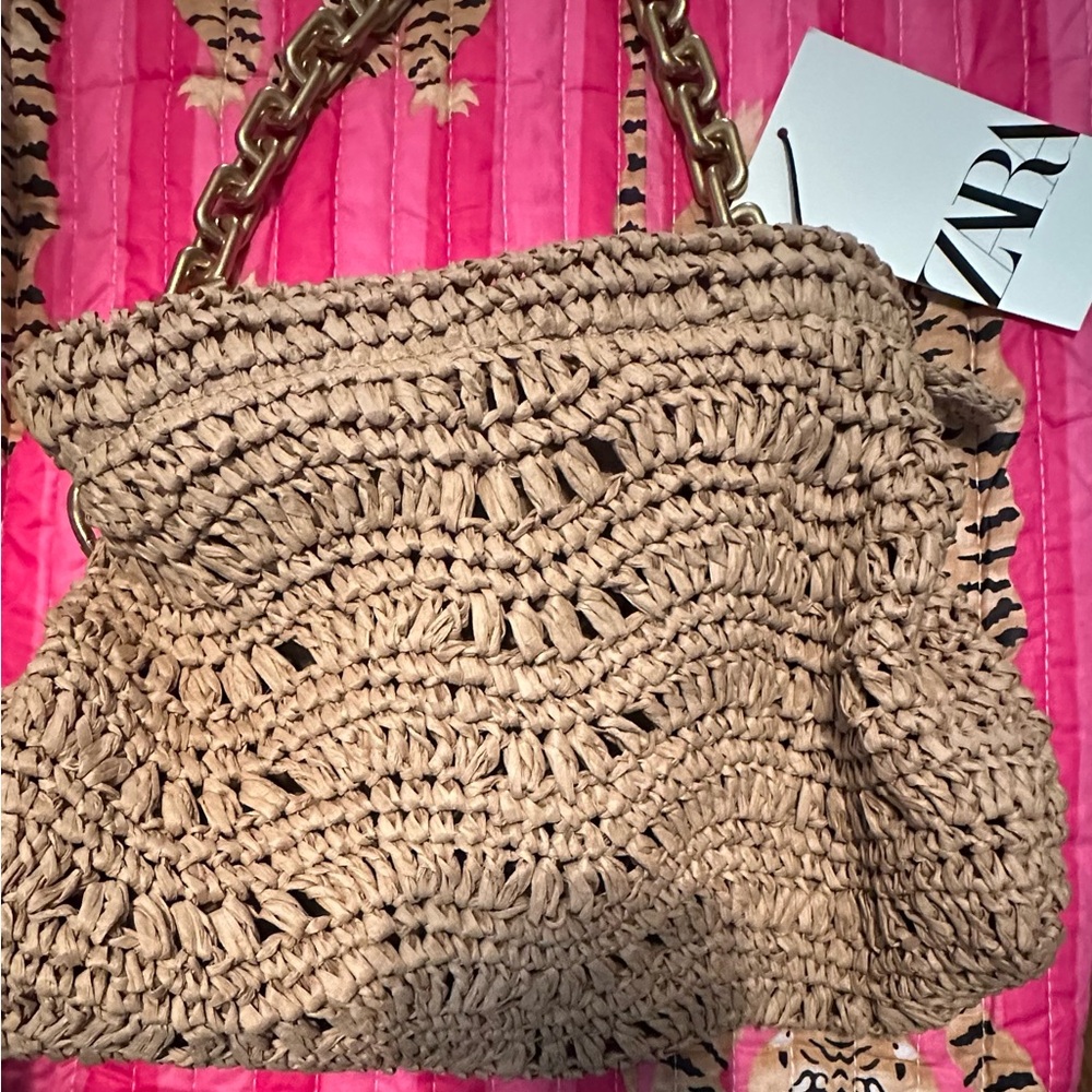 Zara Tan Woven Women's Bag